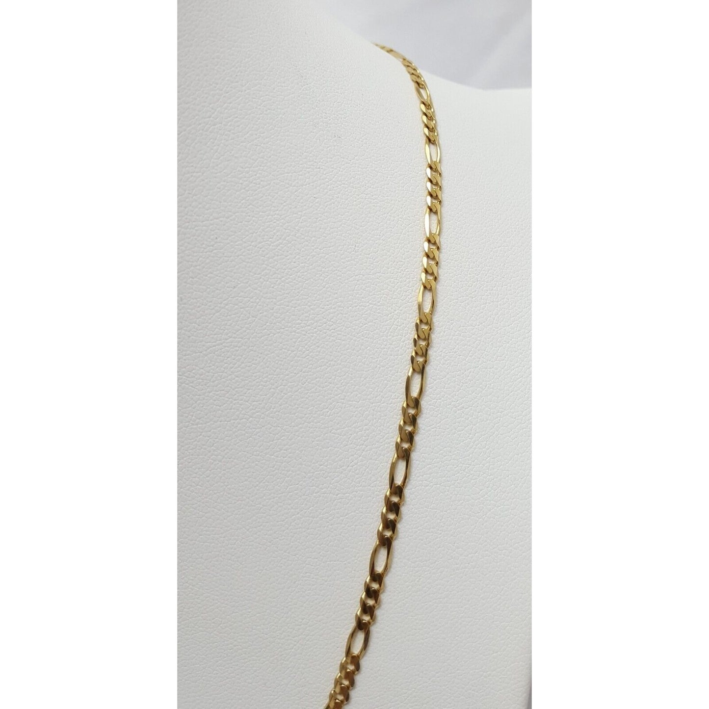 14K Yellow Gold Figaro Link Chain Necklace