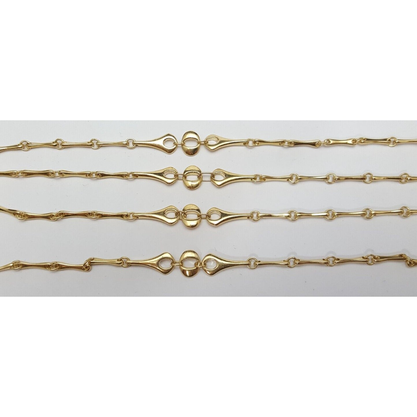 18K Yellow Gold Extra Long Link Chain Necklace