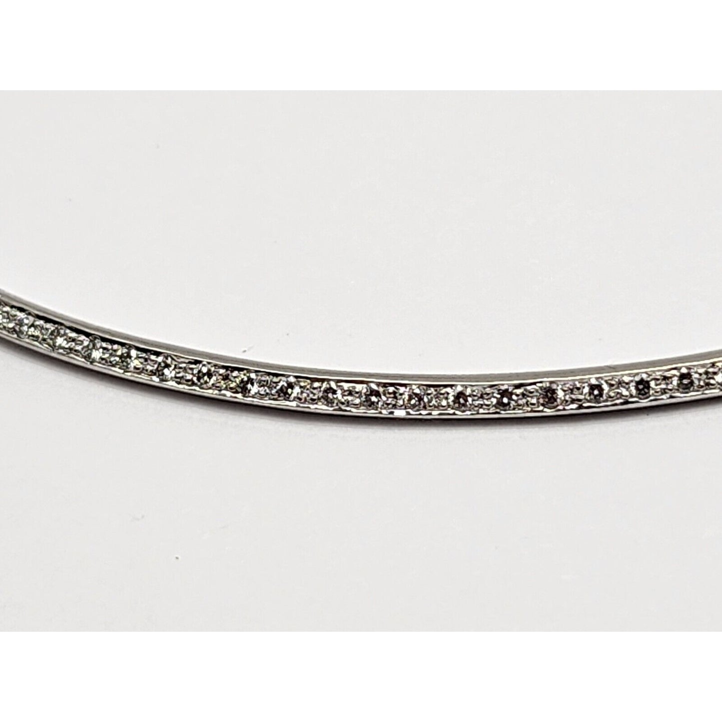 14K White Gold Diamond Link Chain Necklace