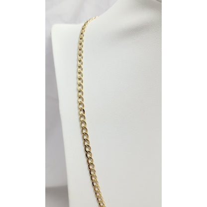 10K Yellow Gold Curb Link Chain Necklace