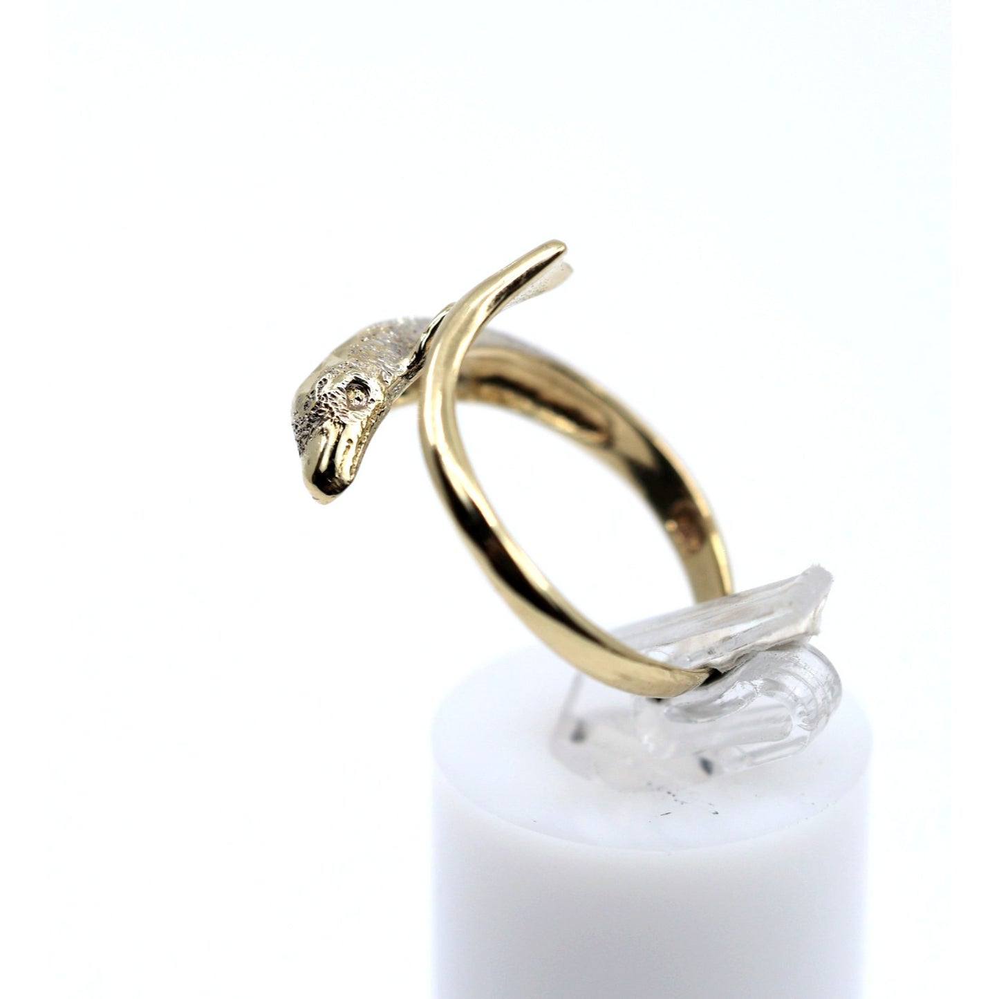 14K Two Tone Gold Diamond Cut Dolphin Ring