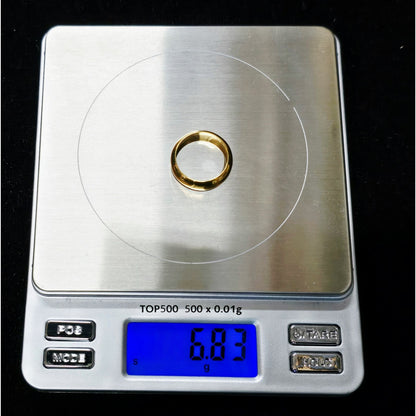 23K Yellow Gold Polished Wedding Band Ring