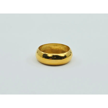 23K Yellow Gold Polished Wedding Band Ring
