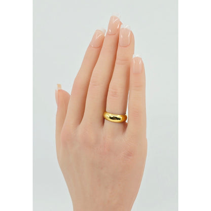 23K Yellow Gold Polished Wedding Band Ring