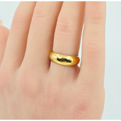 23K Yellow Gold Polished Wedding Band Ring