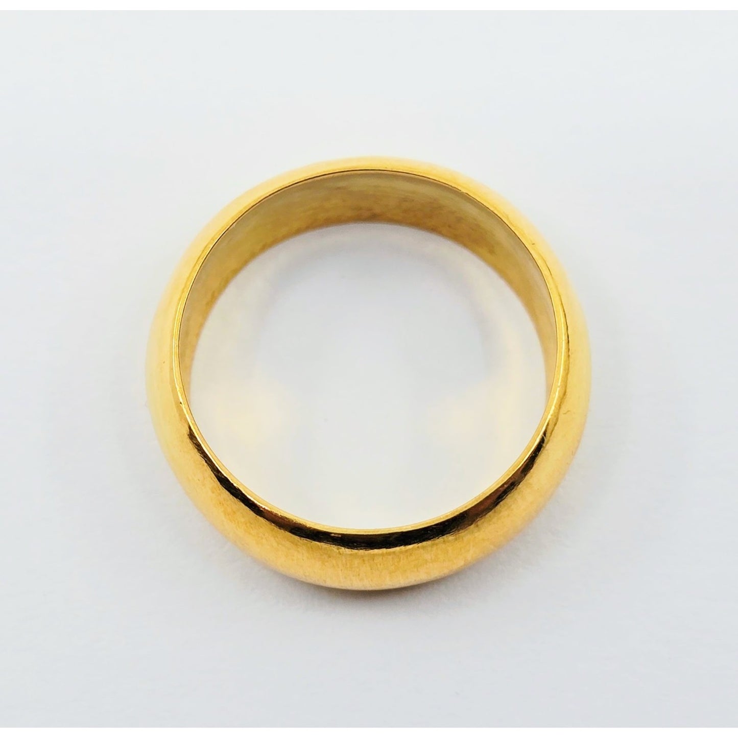 23K Yellow Gold Polished Wedding Band Ring