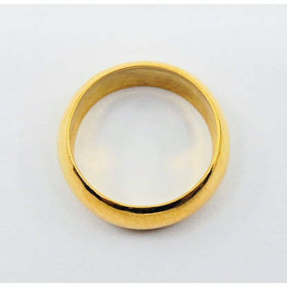 23K Yellow Gold Polished Wedding Band Ring