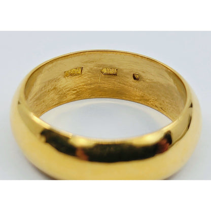 23K Yellow Gold Polished Wedding Band Ring