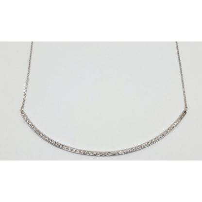 14K White Gold Diamond Snake Chain Necklace