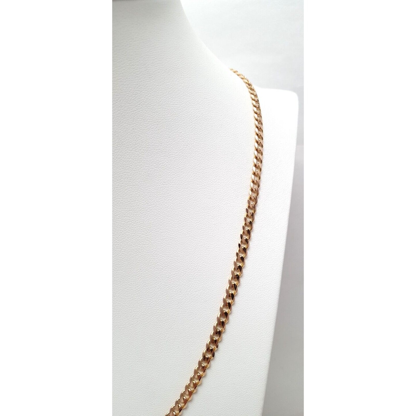 14K Rose Gold Cuban Link Chain Necklace