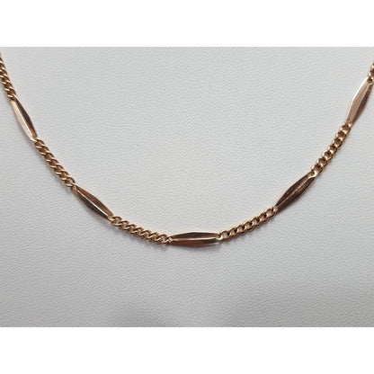 Vintage 14K Rose Gold Link Chain Necklace