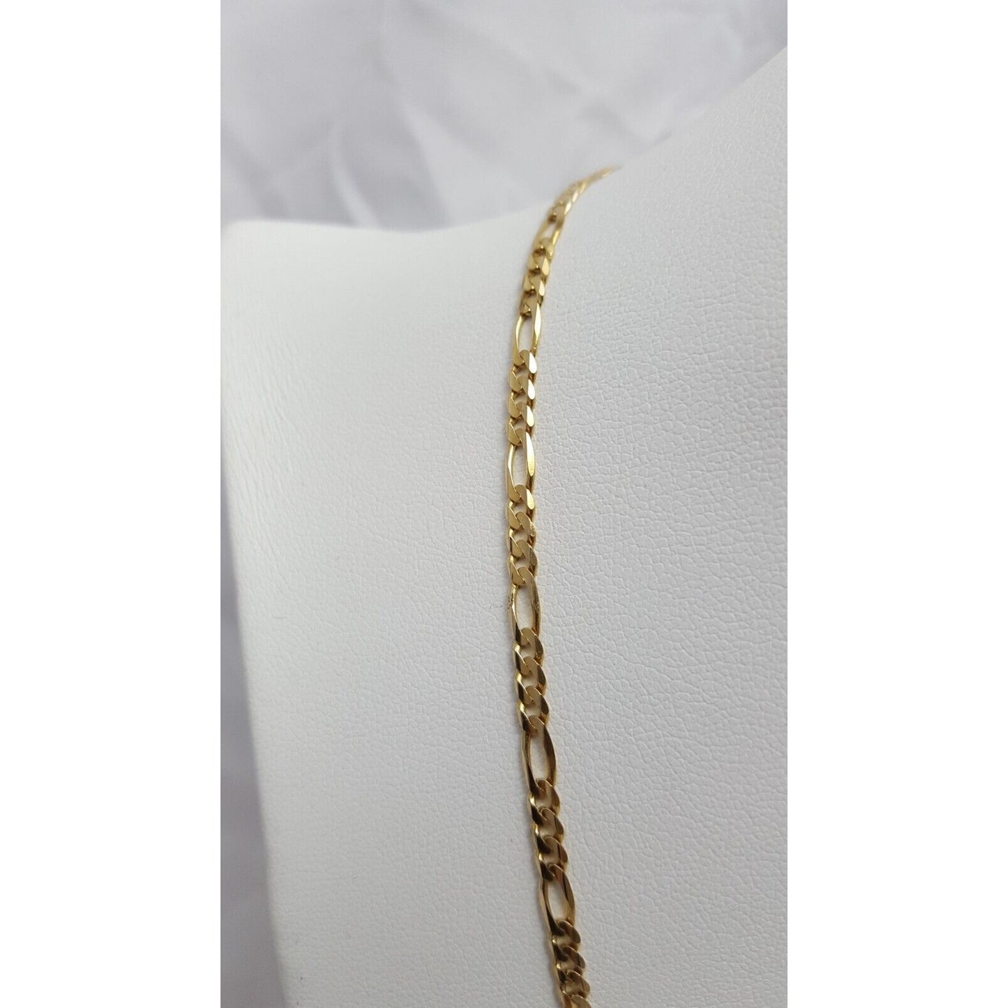 14K Yellow Gold Figaro Link Chain Necklace