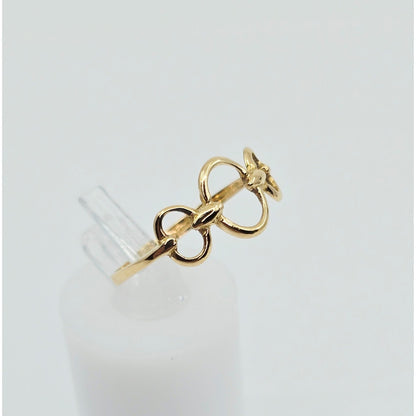 18K Yellow Gold 3 Oval Shaped Statement Ring