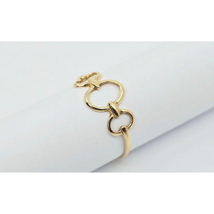 18K Yellow Gold 3 Oval Shaped Statement Ring