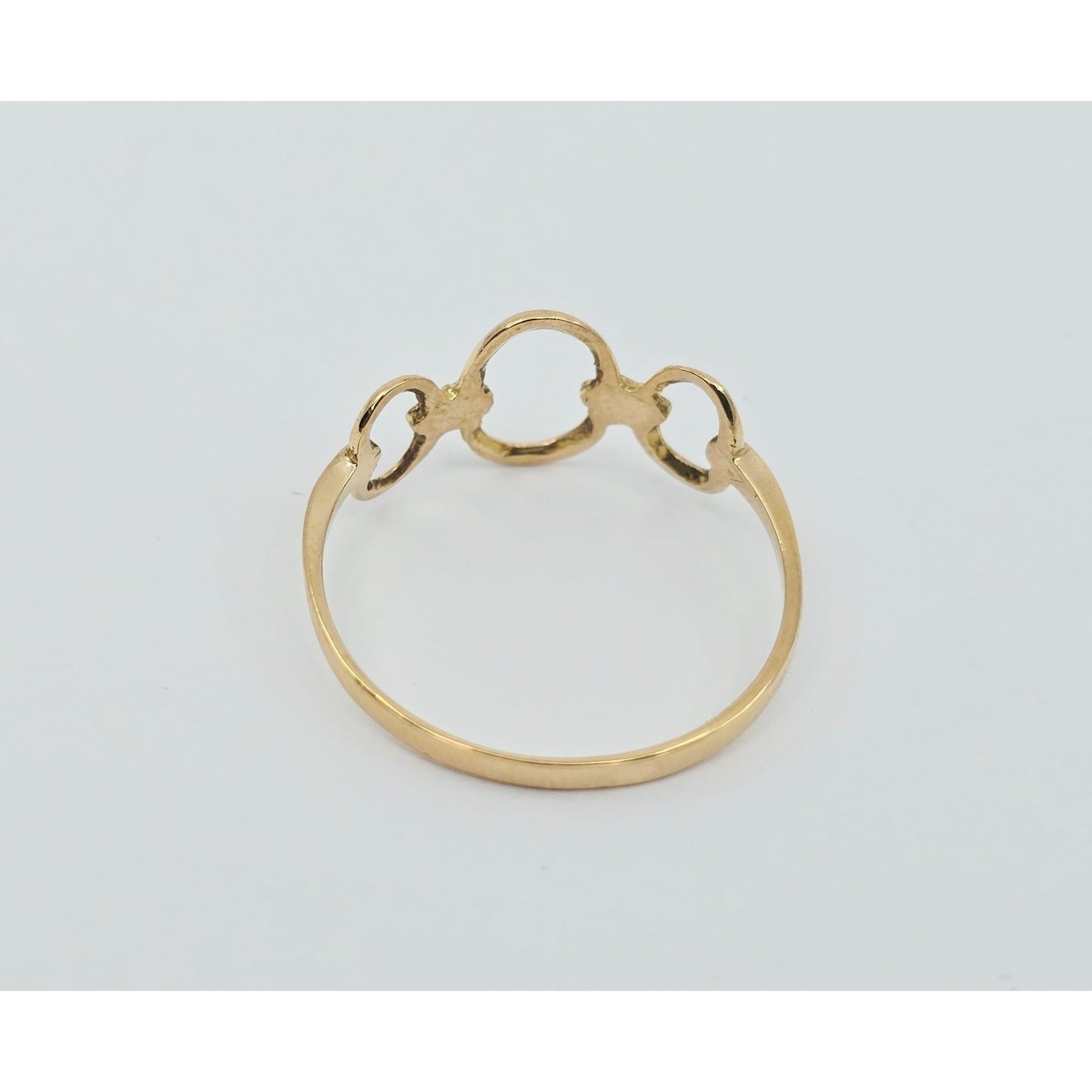 18K Yellow Gold 3 Oval Shaped Statement Ring