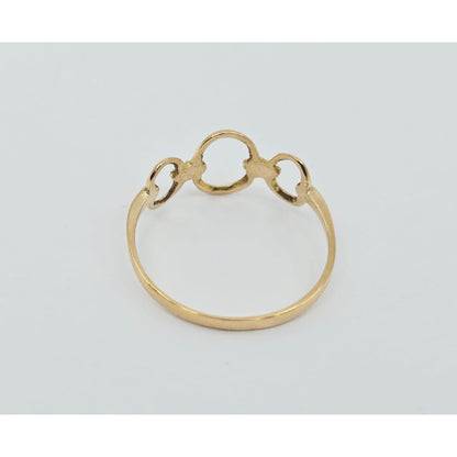 18K Yellow Gold 3 Oval Shaped Statement Ring