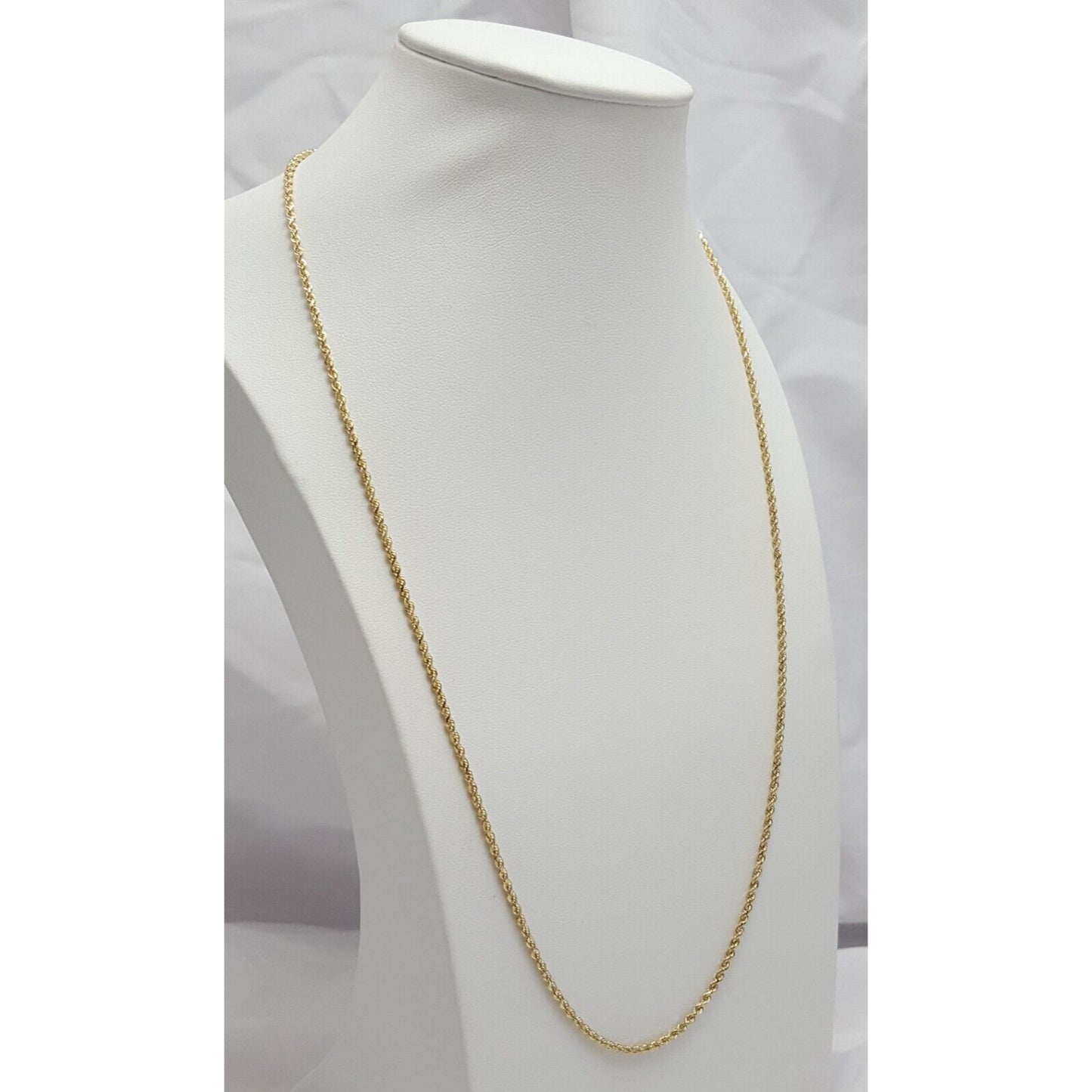 10K Yellow Gold Rope Chain Necklace