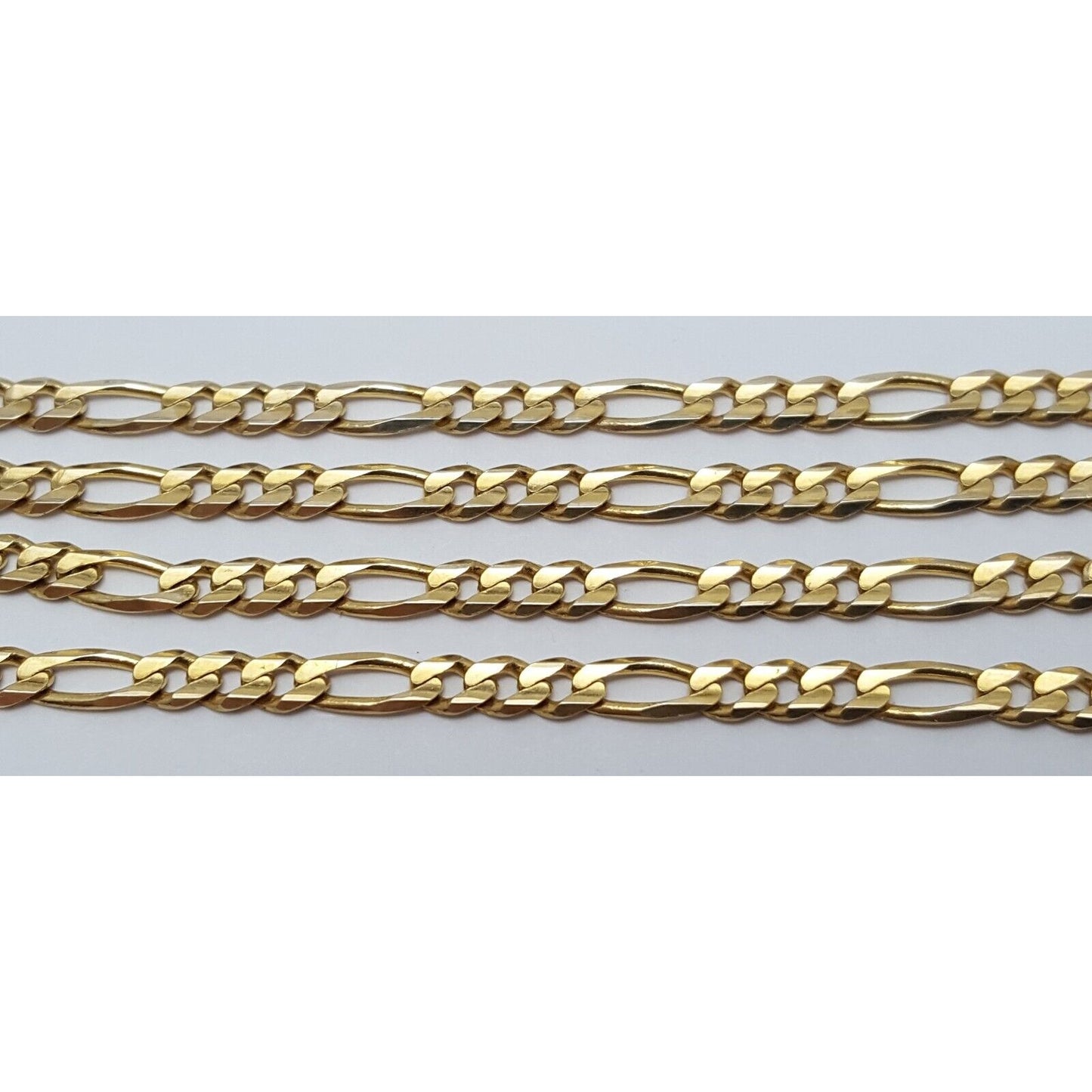 14K Yellow Gold Figaro Link Chain Necklace