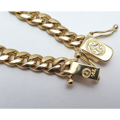 14K Yellow Gold Cuban Link Chain Necklace