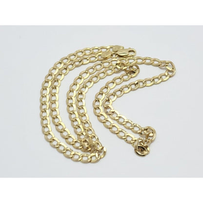 10K Yellow Gold Curb Link Chain Necklace