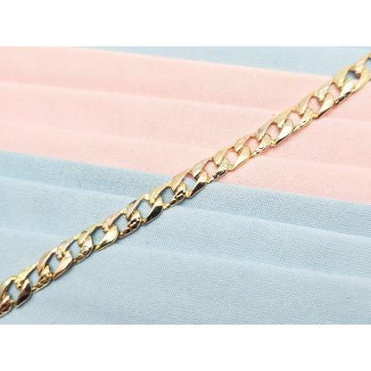 14K Tri Color Gold Cuban Link Bracelet