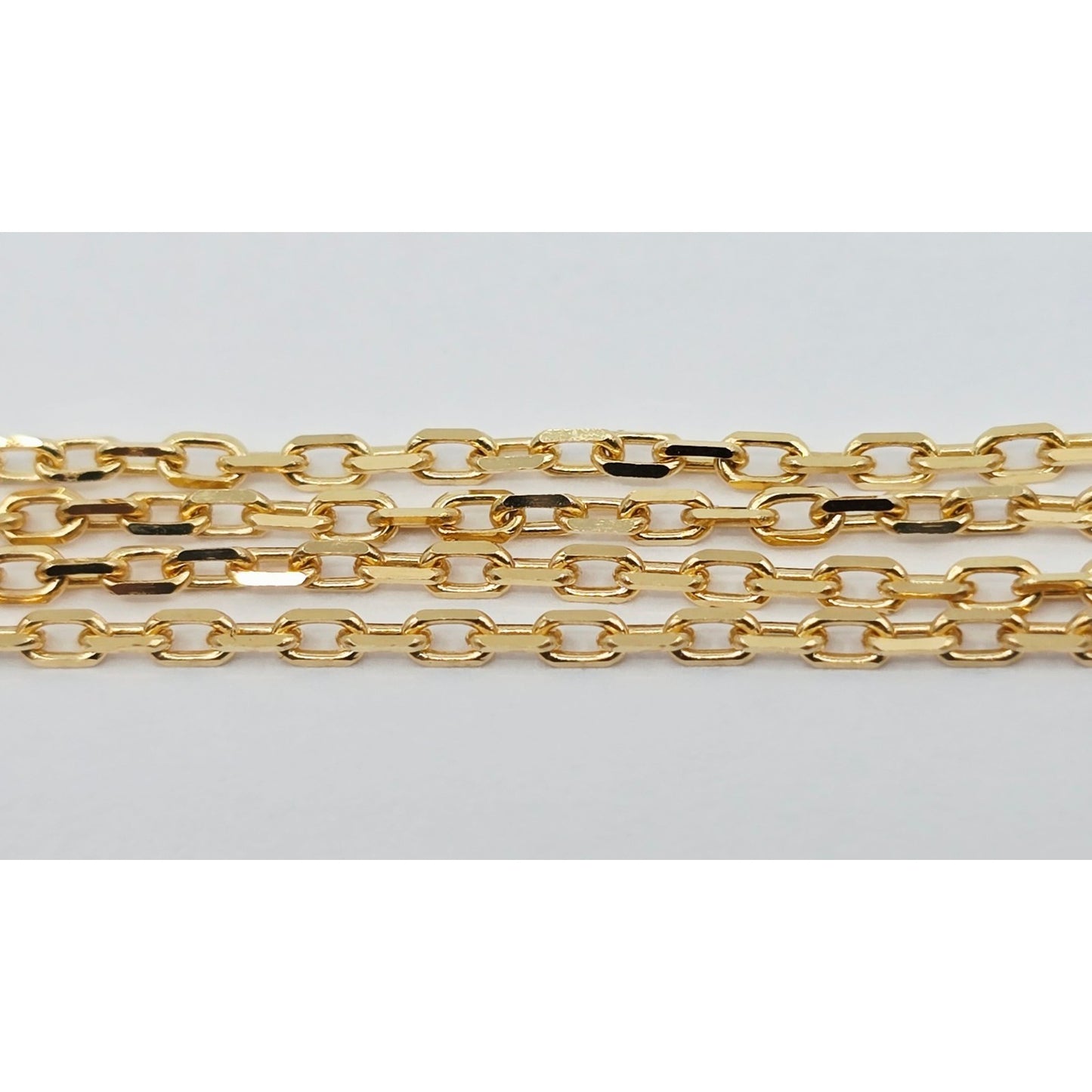 18K Yellow Gold Cartier LOVE bracelet on chain 2 diamonds with Box & Paper