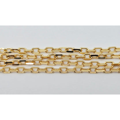 18K Yellow Gold Cartier LOVE bracelet on chain 2 diamonds with Box & Paper