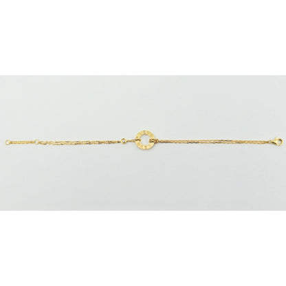18K Yellow Gold Cartier LOVE bracelet on chain 2 diamonds with Box & Paper