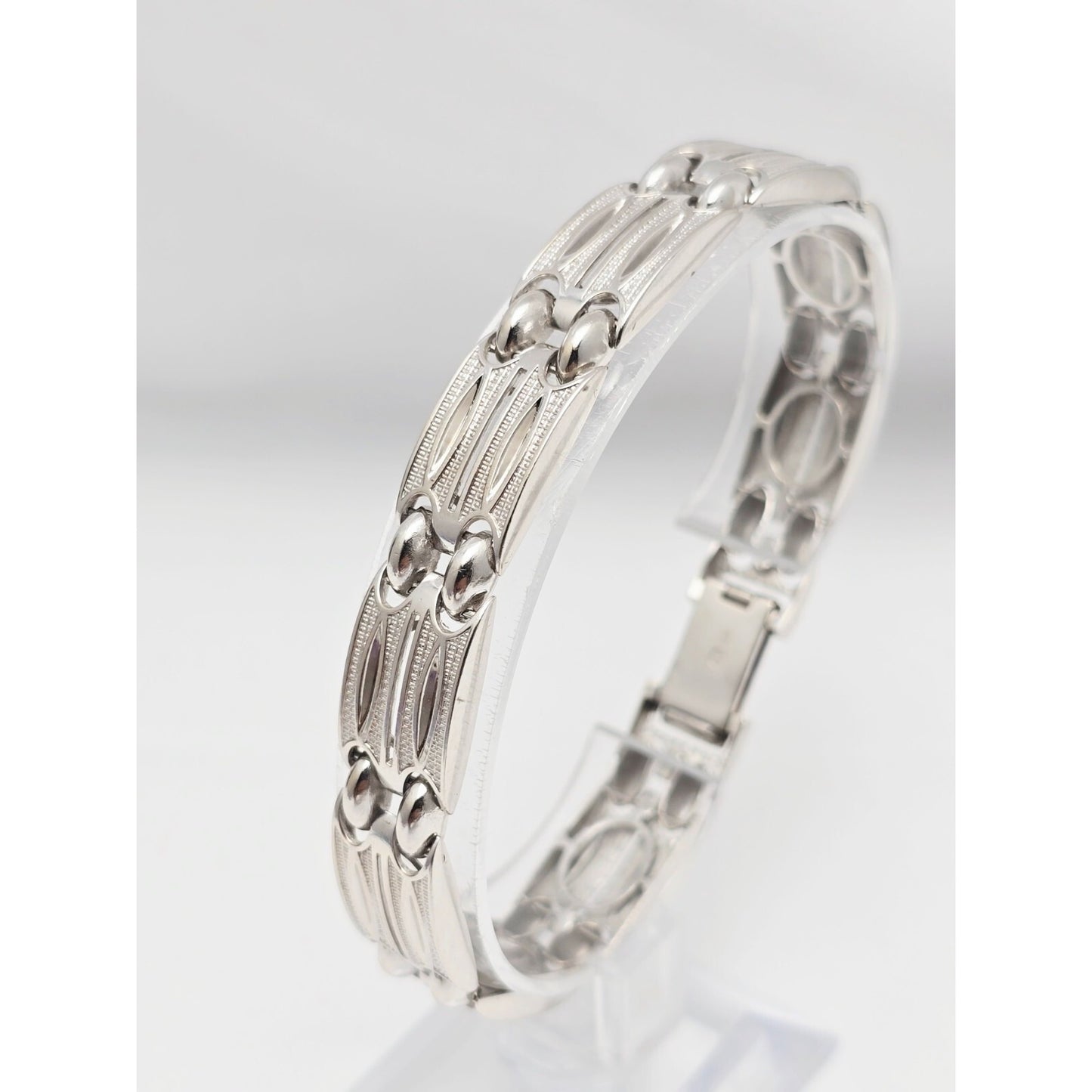 14K White Gold Custom Link Bracelet
