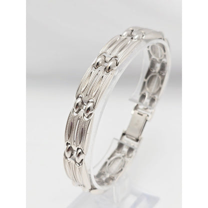 14K White Gold Custom Link Bracelet