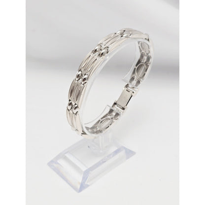 14K White Gold Custom Link Bracelet