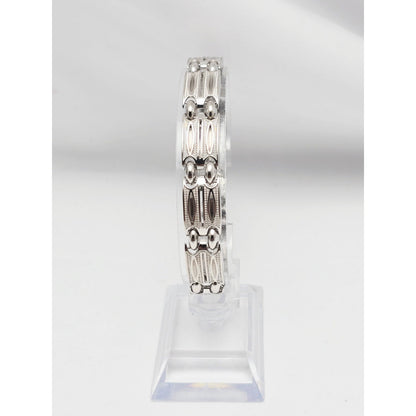 14K White Gold Custom Link Bracelet