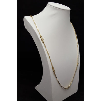 18K Yellow Gold Extra Long Link Chain Necklace