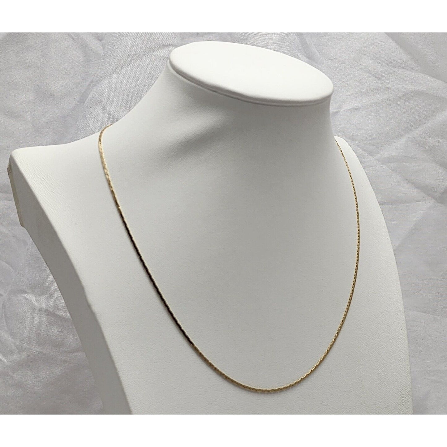 14K Yellow Gold Cobra Link Chain Necklace