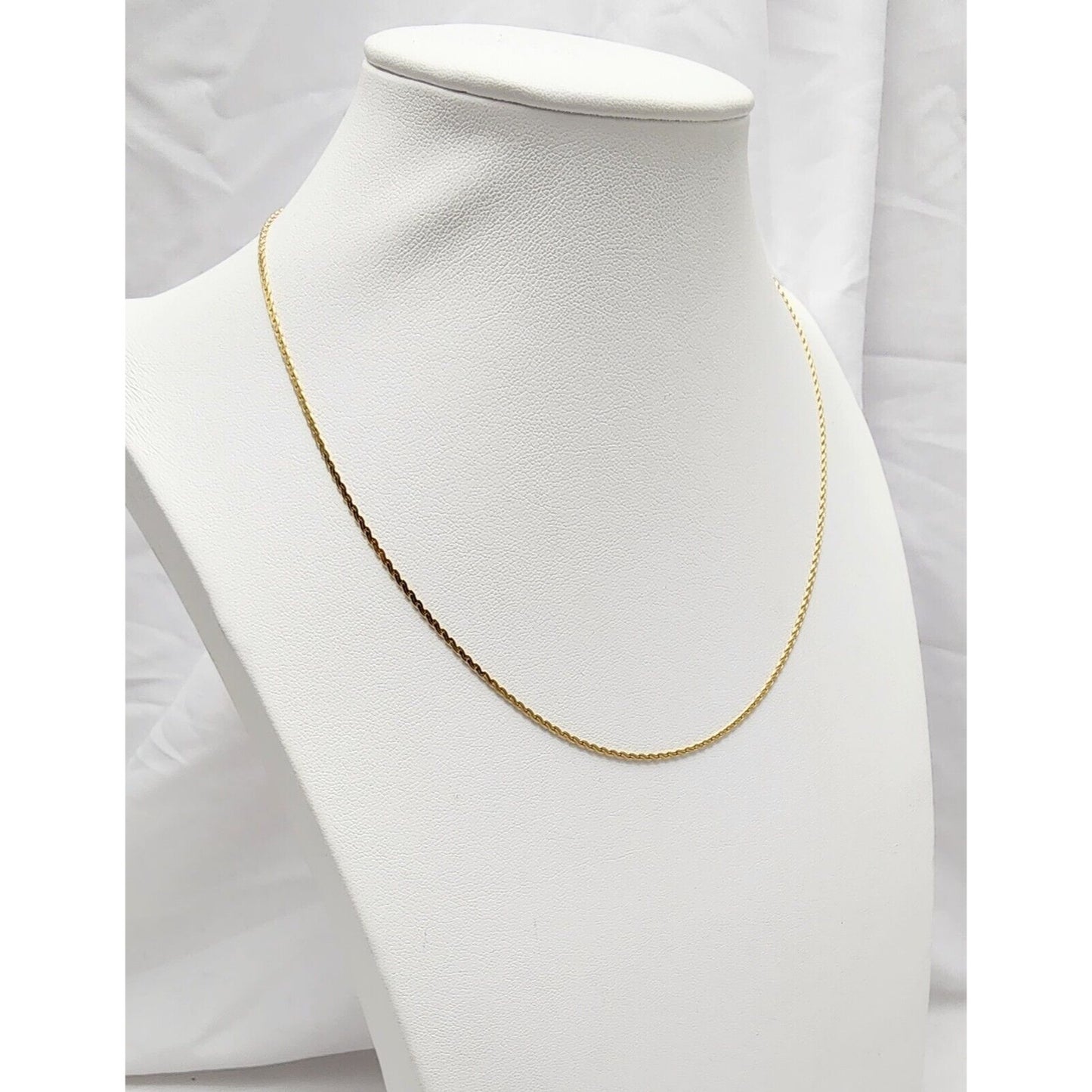 14K Yellow Gold Flat Link Chain Necklace