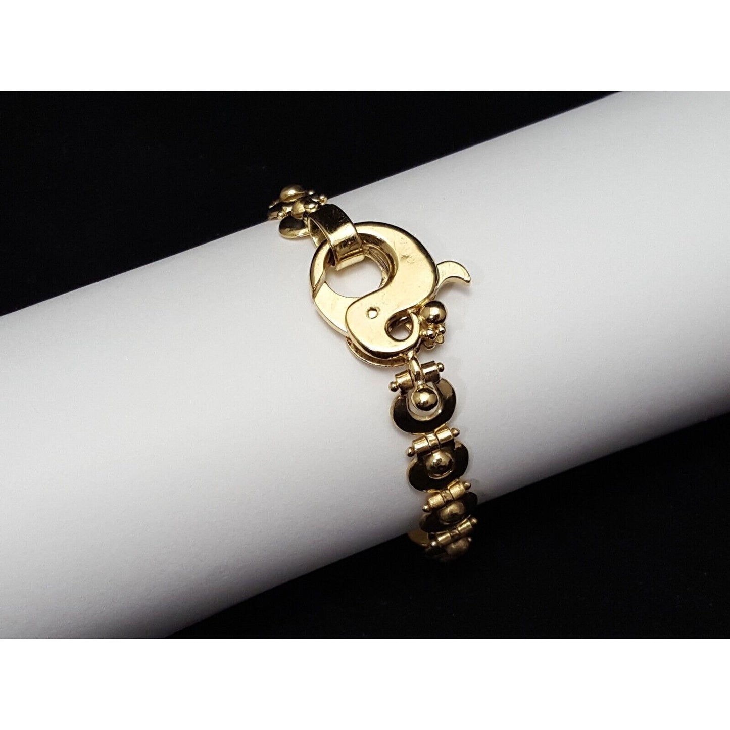 18K Solid Yellow Gold Designer Link Bracelet