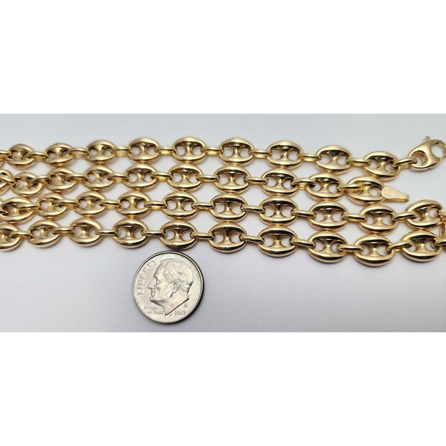 14K Yellow Gold Puffy Gucci Link Chain Necklace