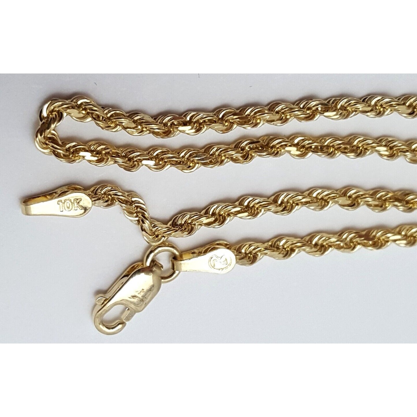 10K Yellow Gold Rope Chain Necklace