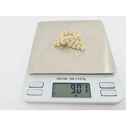 14K Yellow Gold CZ Tennis Link Bracelet