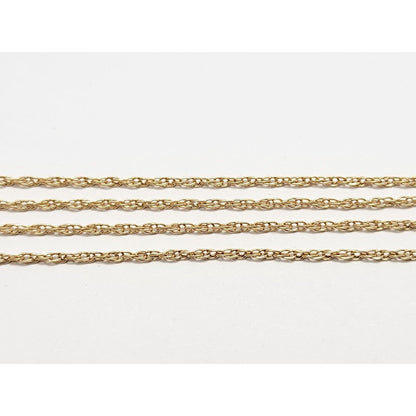 14K Yellow Gold Thin Spiral Rope Chain Necklace