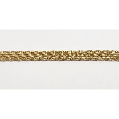 14K Yellow Gold Thin Spiral Rope Chain Necklace