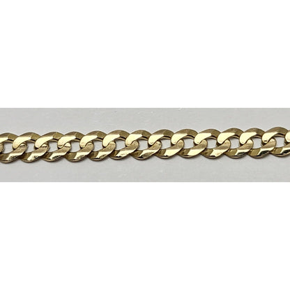 14K Yellow Gold Cuban Link ID Bracelet