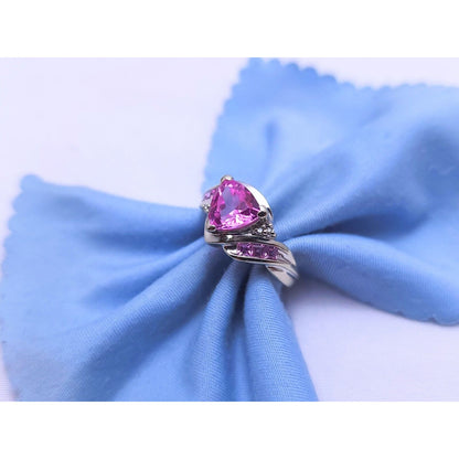 10K White Gold Tourmaline & Diamond Ring