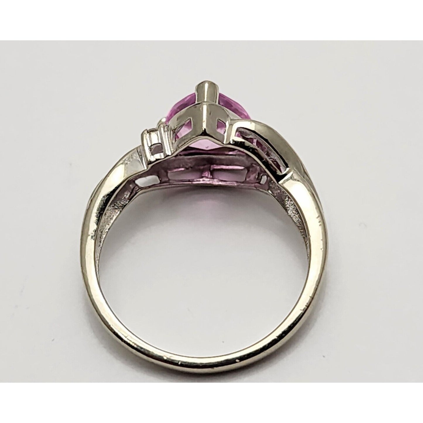 10K White Gold Tourmaline & Diamond Ring