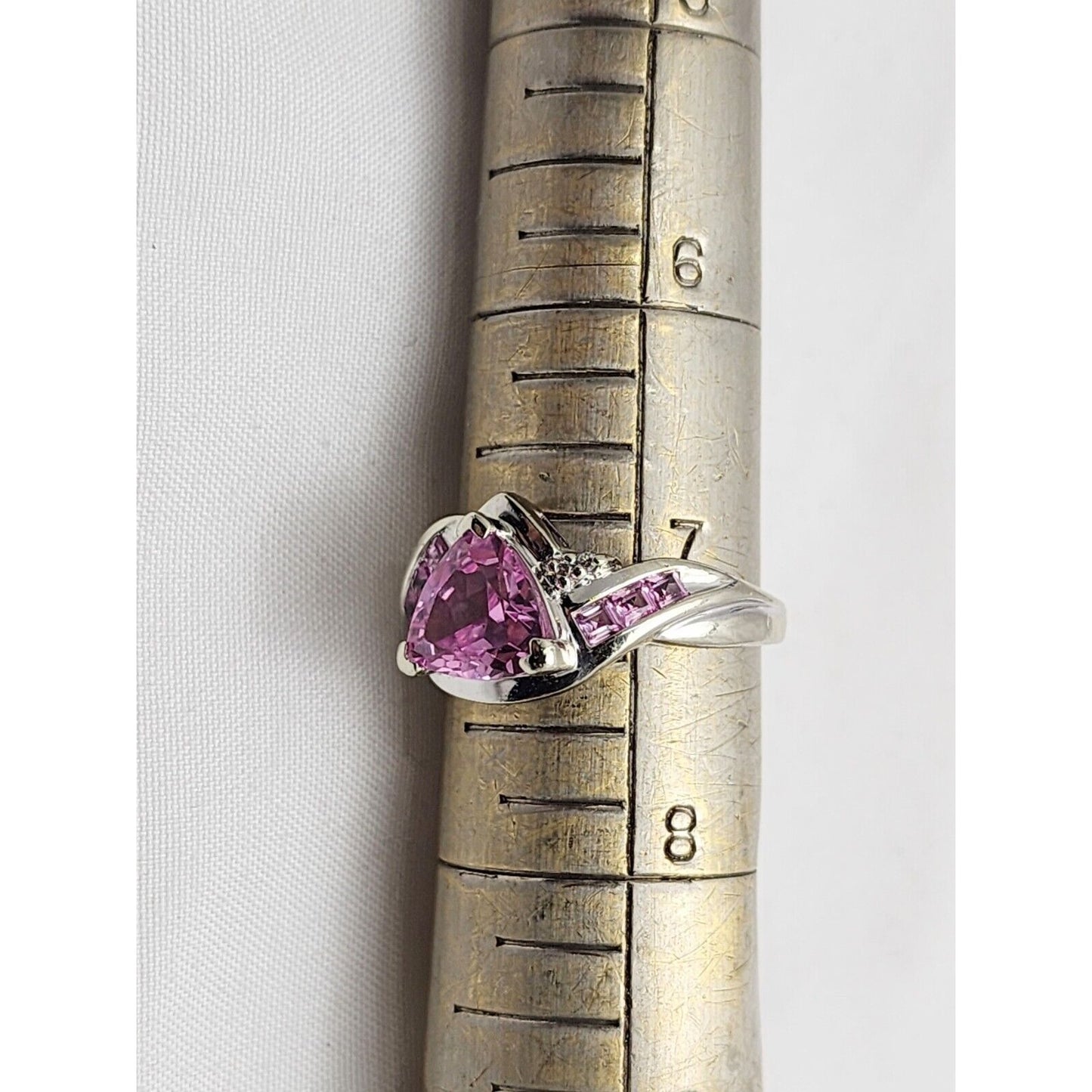 10K White Gold Tourmaline & Diamond Ring