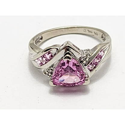 10K White Gold Tourmaline & Diamond Ring