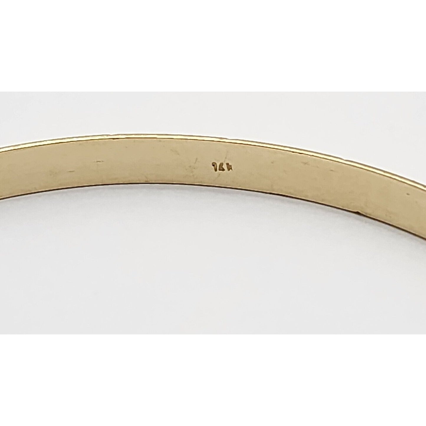 14K Yellow Gold Diamond Cut Dust Bangle Bracelet