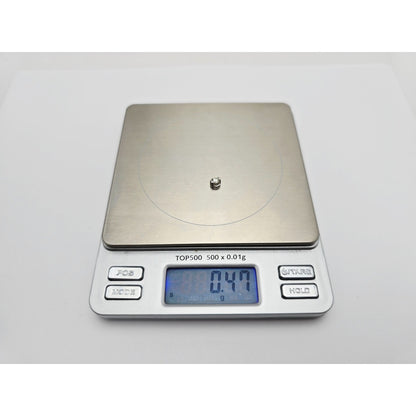 14K White Gold Single Round Cut Diamond Charm Pendant