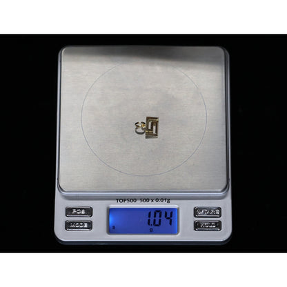 14K Yellow Gold Rectangular Versace Style Charm Pendant