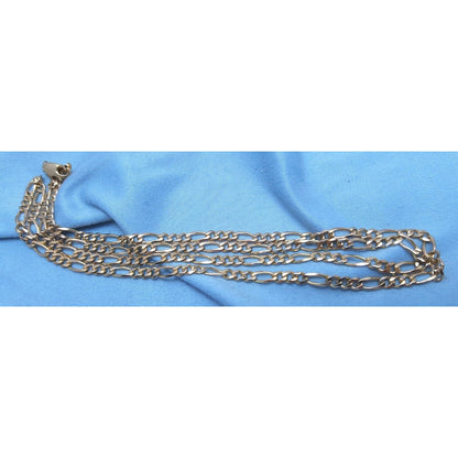 14K Yellow Gold Figaro Link Chain Necklace